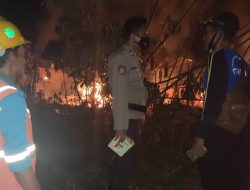 Polsek Cukuh Balak Cek TKP Kebakaran Rumah Warga Pekon Tanjung Raja