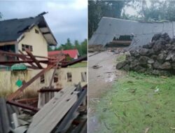 Angin Puting Beliung Porak Porandakan Belasan Rumah di Lampung Timur