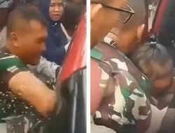 Viral ! Video Anggota TNI Pecahkan Kaca Mobil Selamatkan Anaknya yang Masih Balita