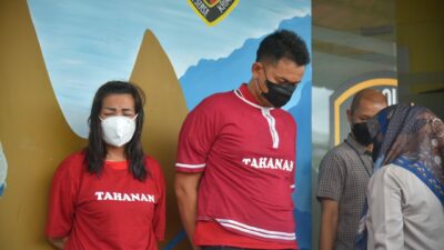 Pasutri tersangka kasus Curat di sebuah toko di Natar, di amankan Jatanras Polda lampung