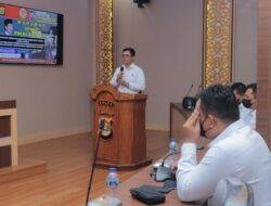 Wakapolda Lampung Menerima Paparan Ujian Police Brief Dikreg Sespimti Polri ke-31 TA. 2022