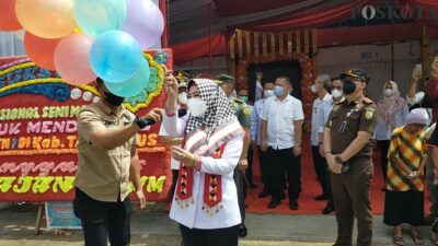 Galakkan Pembangunan Ekonomi Rakyat, Bupati Dewi Handajani Resmikan Pasar Talangpadang