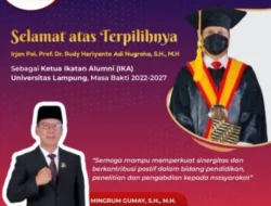 Ketua DPRP Lampung Apresiasi Terpilihnya Irjen Pol. Prof. Dr. Rudy Heriyanto Adi Nugroho, S.H., M.H Sebagai Ketua IKA-Unila