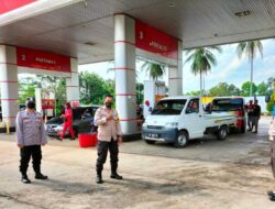BBM Naik, Polres Lamtim Terjunkan 30 Personel Amankan SPBU