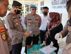 Polres Lampung Timur Melaksanakan Tes Urin  Dadakan kepada Personelnya, Hasilnya Adalah…