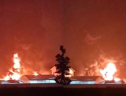 Salah Satu Pabrik Rokok Gudang Garam di Kediri Terbakar
