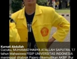 Seorang Pensiunan Polri Tabrak Mahasiswa UI Hingga Tewas, Begini Kronologinya