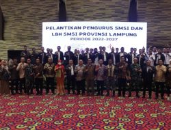 Mingrum Gumay Hadiri Pelantikan Pengurus SMSI Periode 2022-2027