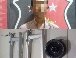 Curi Onderdil Motor, Pelaku Diamankan Polsek Bukit Kemuning Polres Lampung Utara