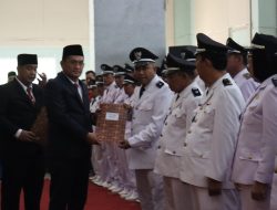 Pj Bupati Lampung Utara Hadiri Pengukuhan 231 Kepala Desa